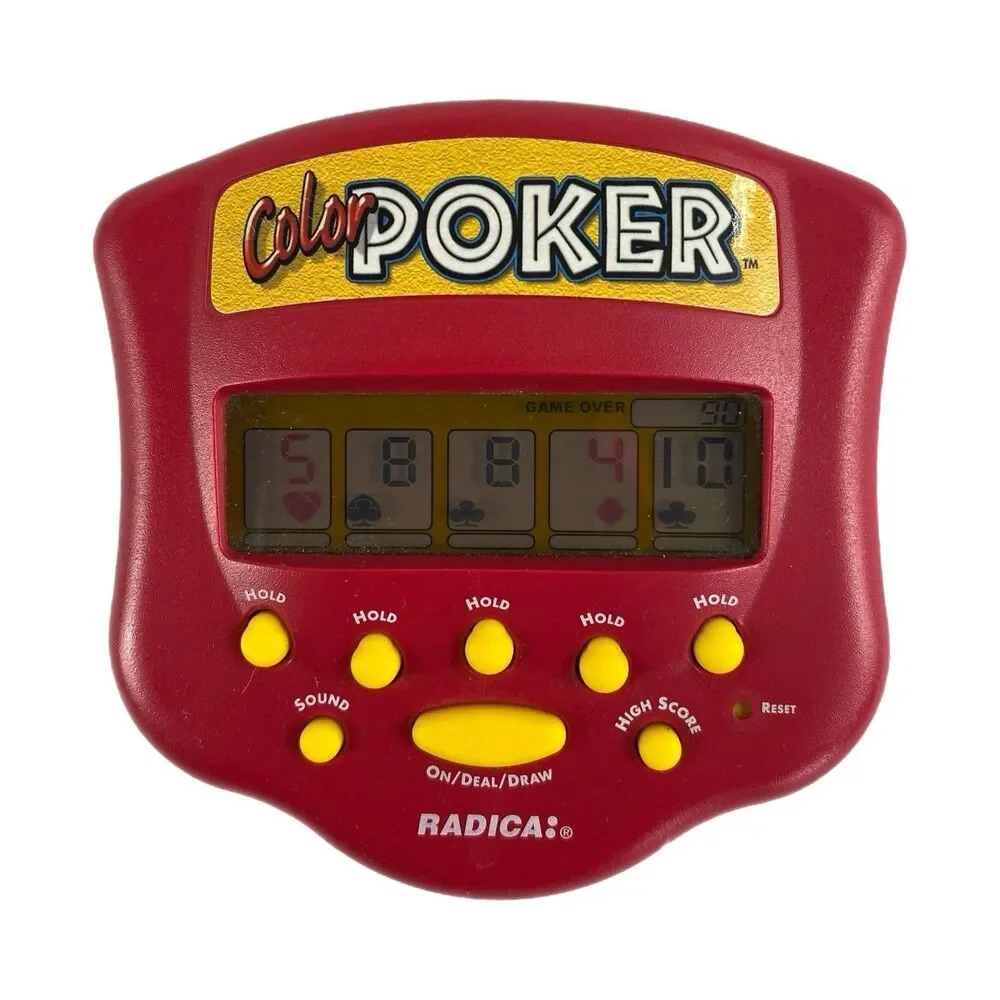 RADICA: Color Poker Electronic Handheld Game 1999 - Tested And Working!